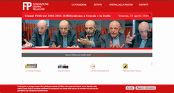 Desktop Screenshot of fondazionegiannipellicani.it